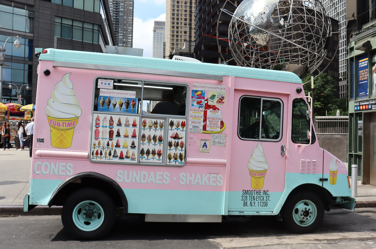 Strawberry shake ice cream truck